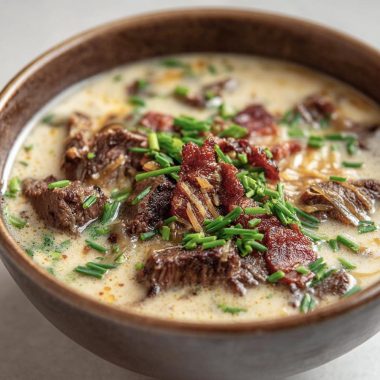 Homemade Cheesesteak Soup