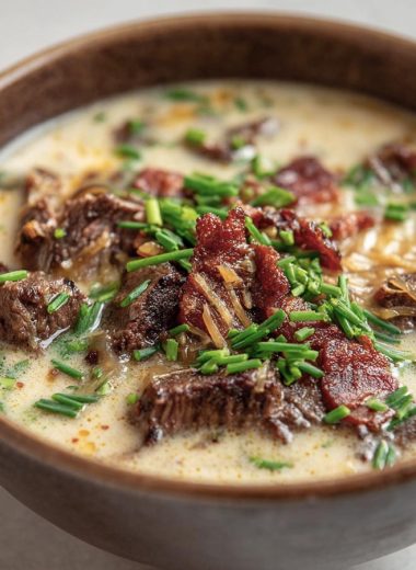 Homemade Cheesesteak Soup