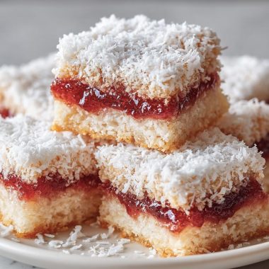 Coconut Jam Squares