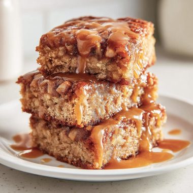Fall Apple Brownies with Maple Glaze