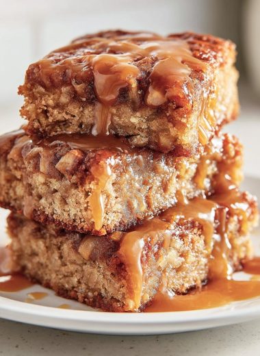 Fall Apple Brownies with Maple Glaze