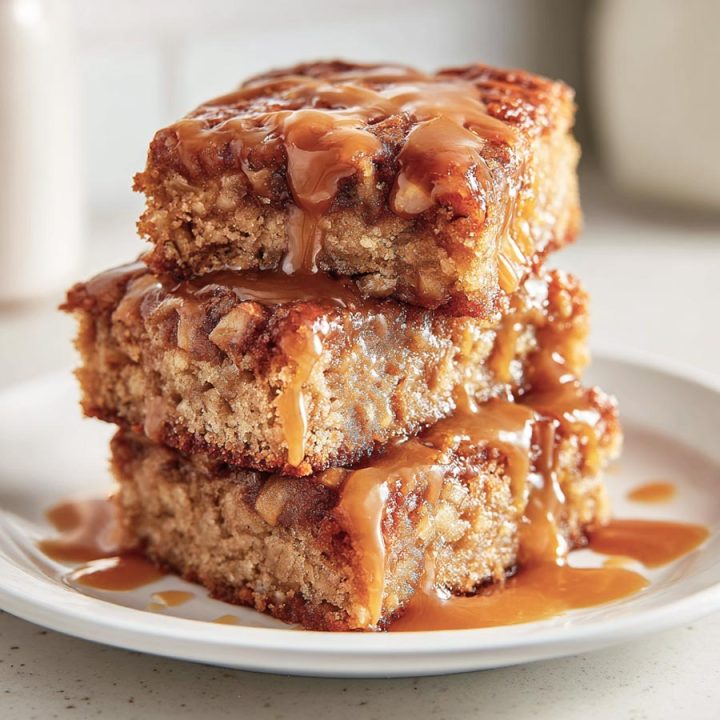 Fall Apple Brownies with Maple Glaze