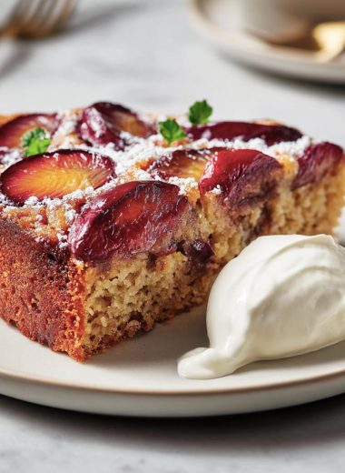 Spiced Plum and Coconut Cake