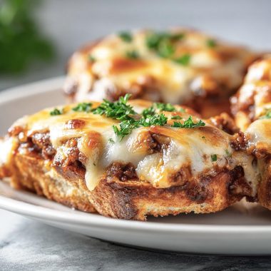 Cheesy Garlic Sloppy Joe Melts