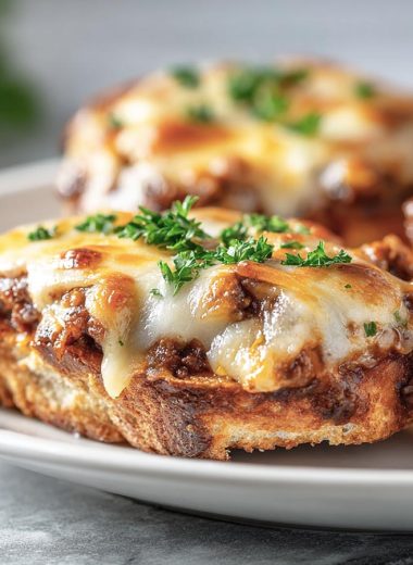 Cheesy Garlic Sloppy Joe Melts