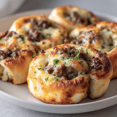 Garlic Butter Cheeseburger Rollups