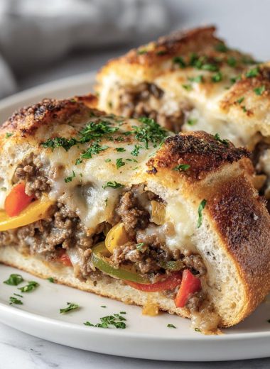 Cheesesteak Stuffed Garlic Loaf