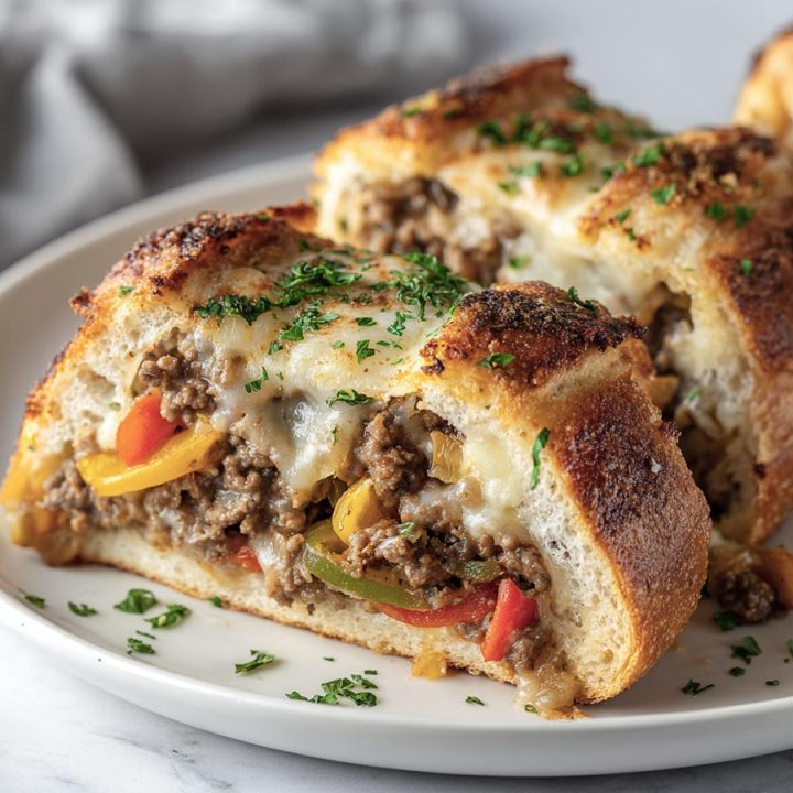 Cheesesteak Stuffed Garlic Loaf
