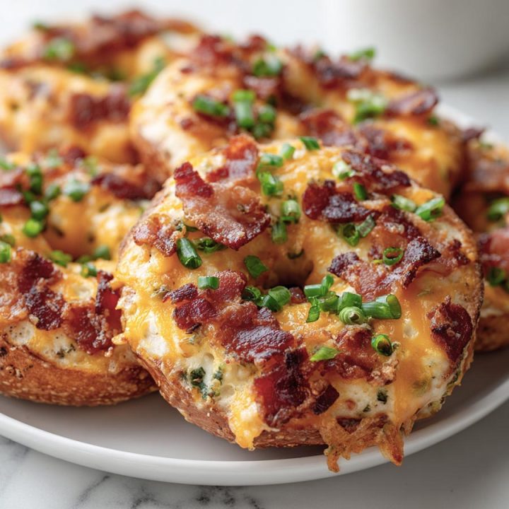 Creamy Bacon Cheddar Bagels