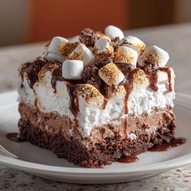 Hot Chocolate Poke Cake