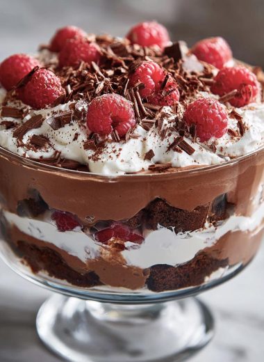 Triple Chocolate Trifle With Raspberries