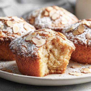 Vegan Almond Muffins with Frangipane Filling