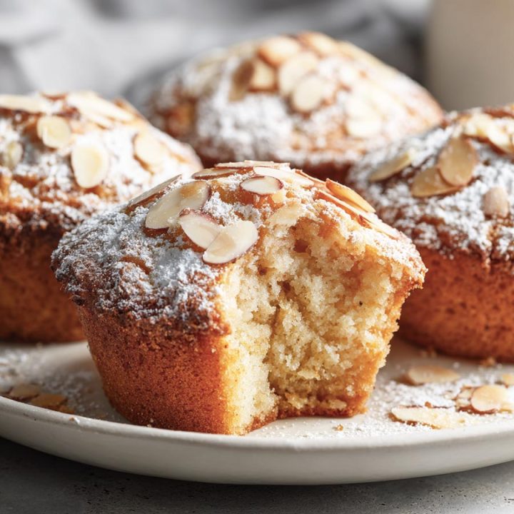 Vegan Almond Muffins with Frangipane Filling