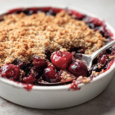 Cherry Chia and Oat Crumble