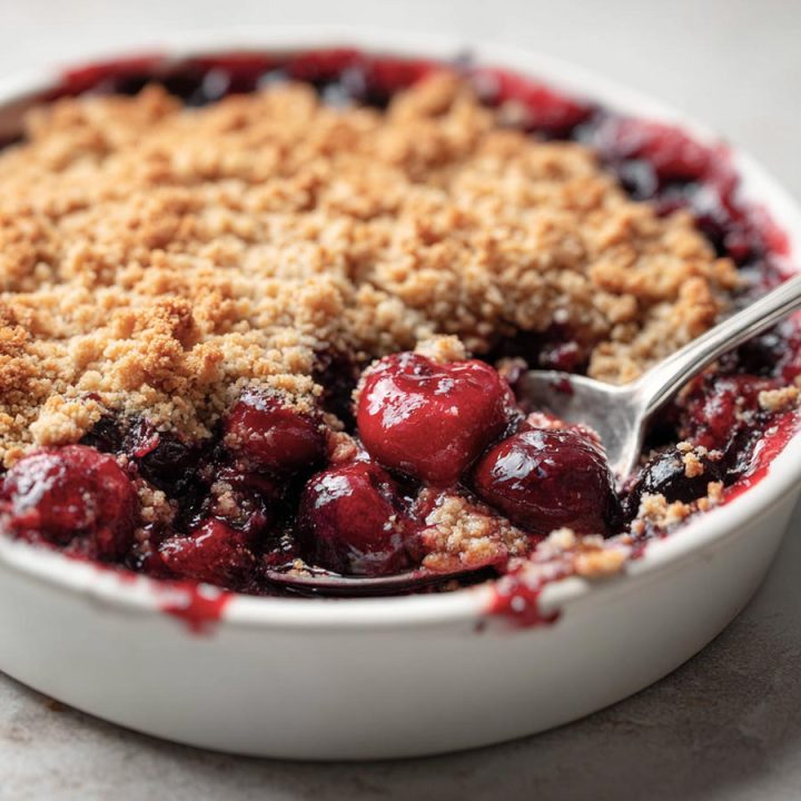 Cherry Chia and Oat Crumble