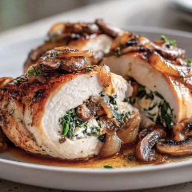 Goat Cheese and Spinach Stuffed Chicken Breast