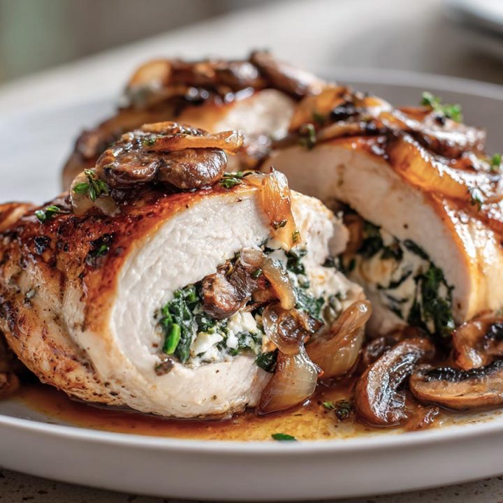 Goat Cheese and Spinach Stuffed Chicken Breast