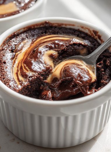 Salted Peanut Brownie Puddings