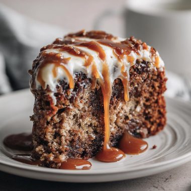 Salted Caramel Chocolate Banana Cake