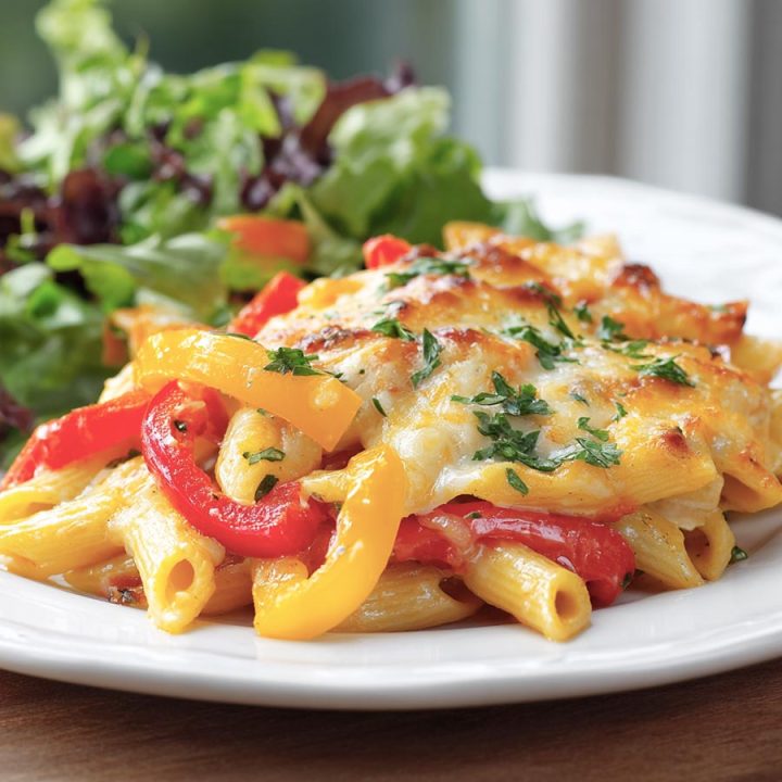 Preppable Fajita Pasta Bake