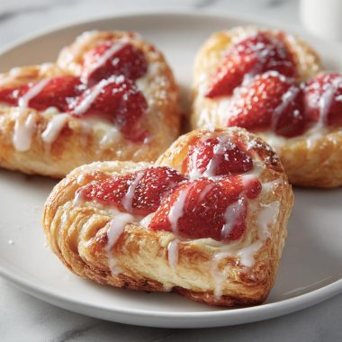 Strawberry Cream Cheese Heart Danishes